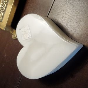 Alabaster Slide Top Heart Shaped Trinket Box